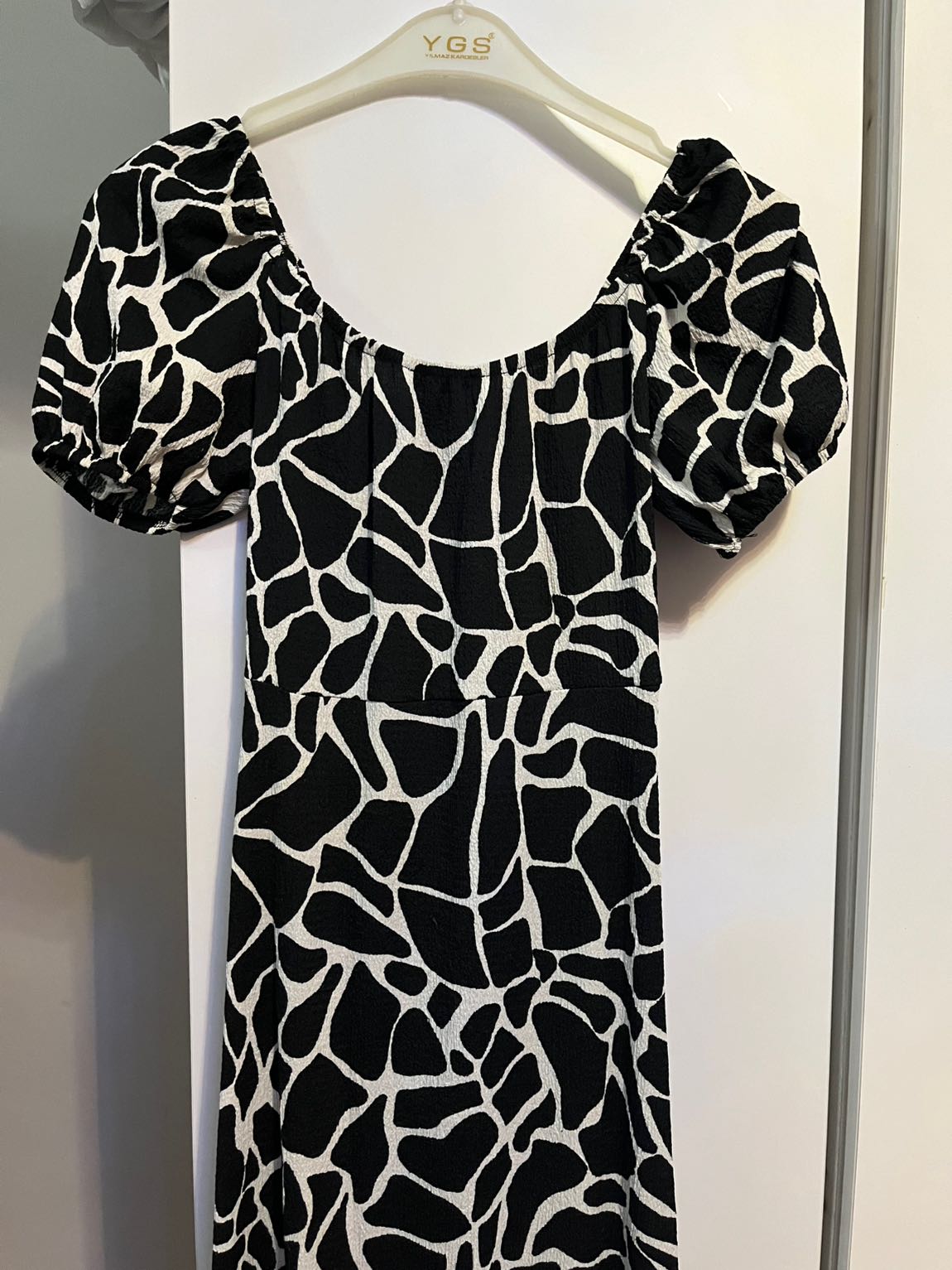Zebra Desenli Uzun Elbise — görsel 3/3