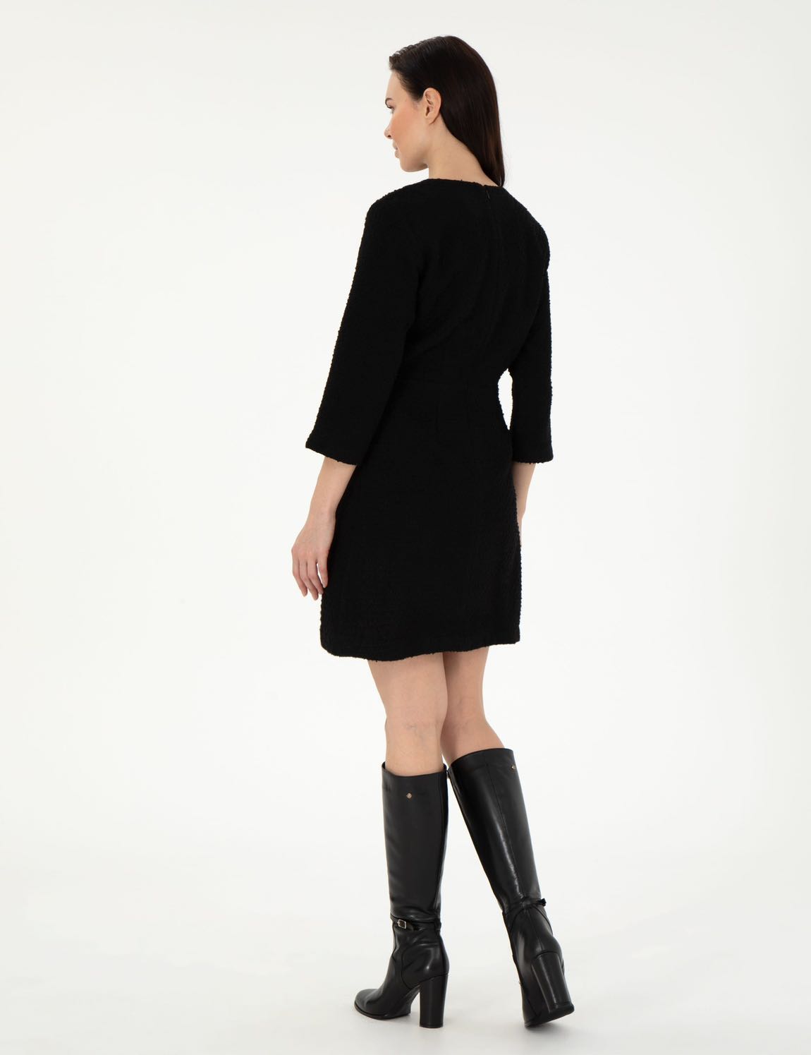 Pierre Cardin Siyah Tüvit Elbise — görsel 2/10