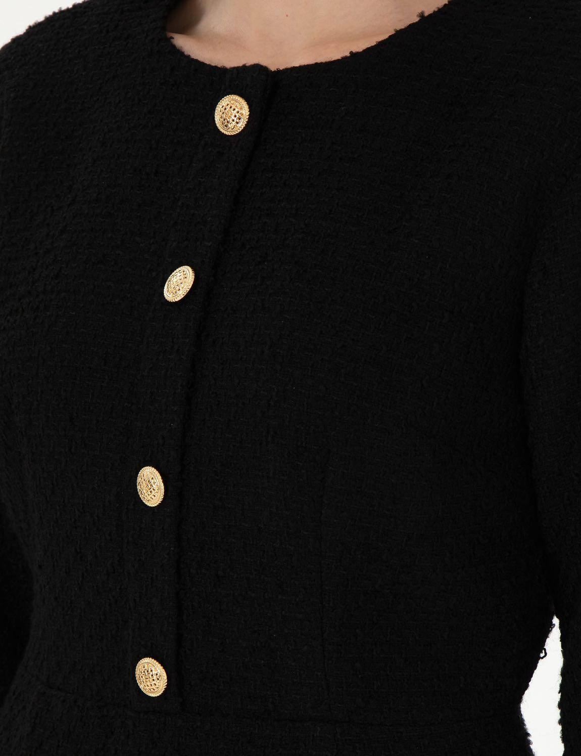 Pierre Cardin Siyah Tüvit Elbise — görsel 5/10