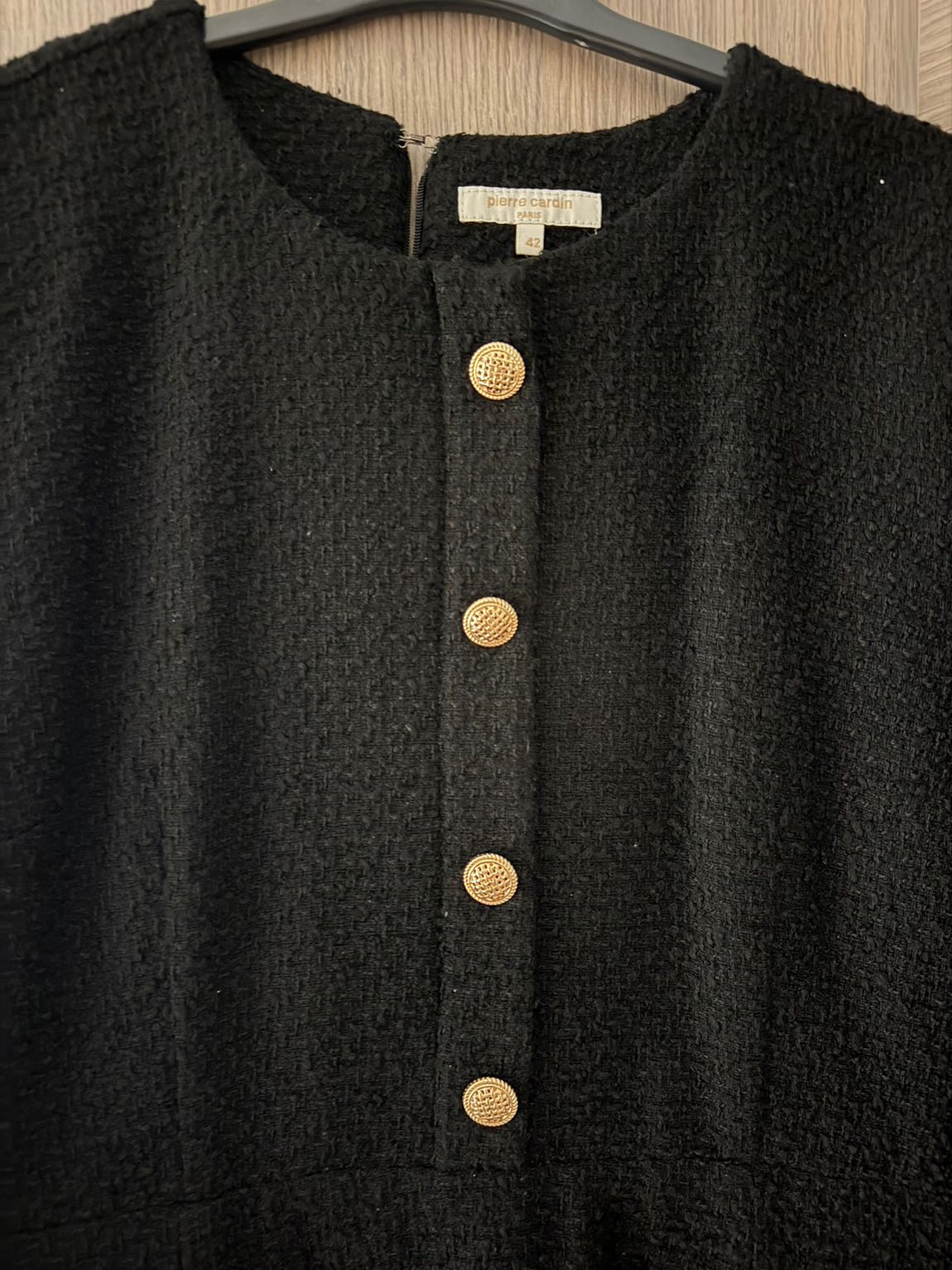 Pierre Cardin Siyah Tüvit Elbise — görsel 9/10