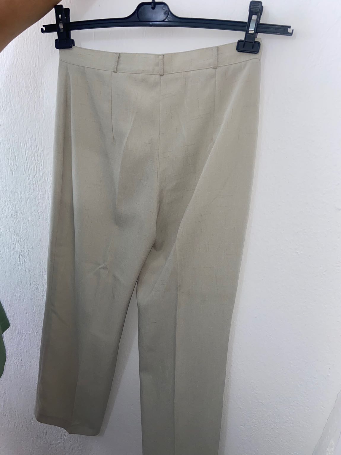 Bej takım kumaş pantolon üst ve kap sekl — görsel 10/11