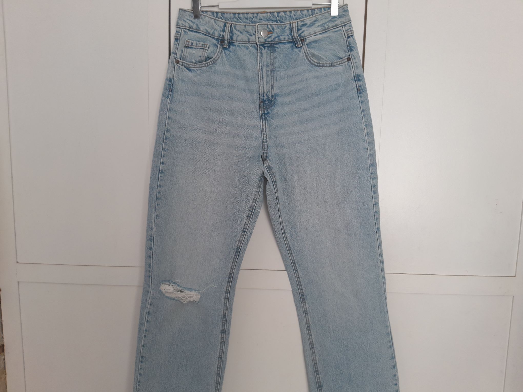 Yüksek Bel Straight Fit Jean Pantolon 40 — görsel 4/10