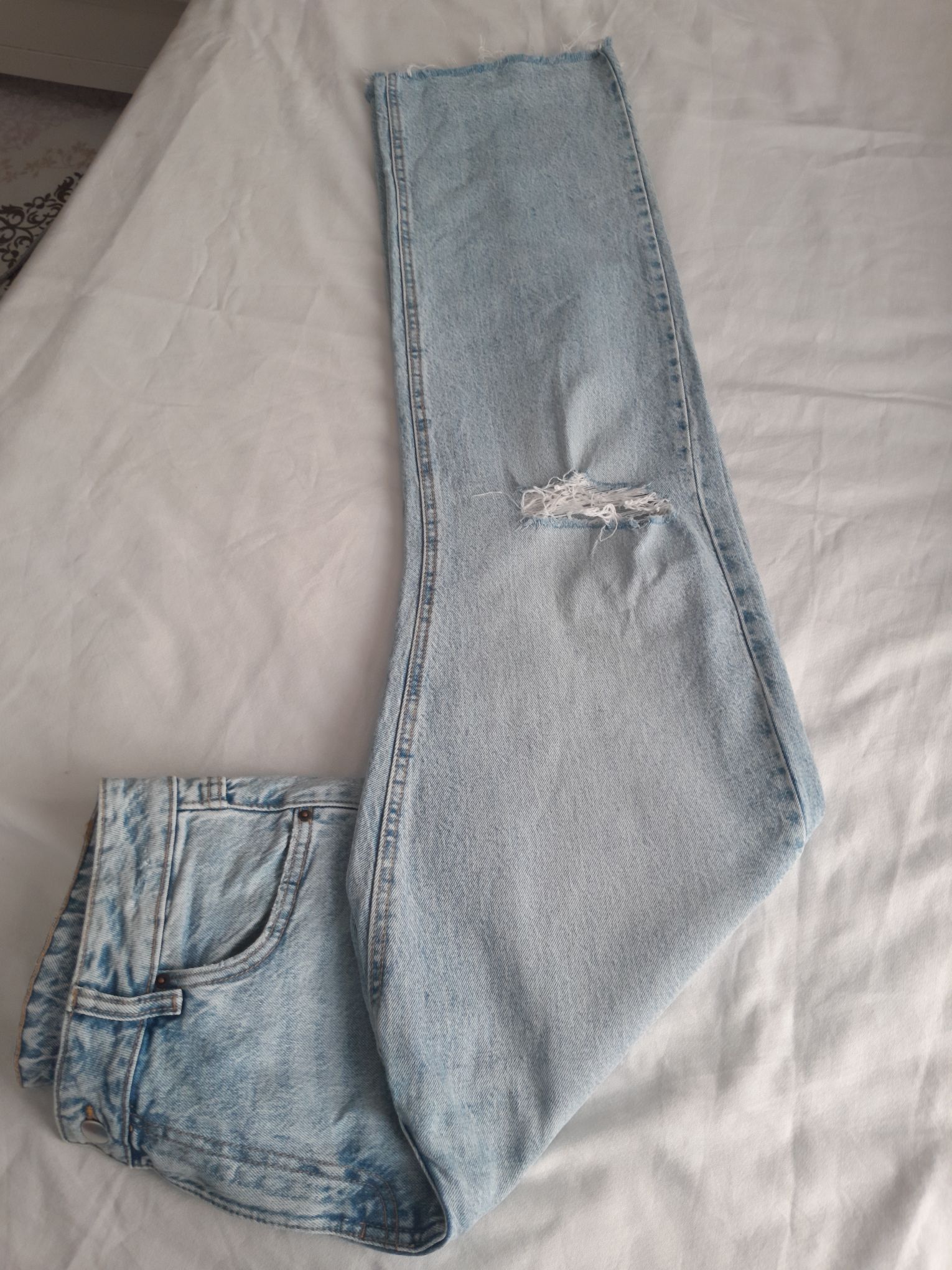 Yüksek Bel Straight Fit Jean Pantolon 40 — görsel 7/10