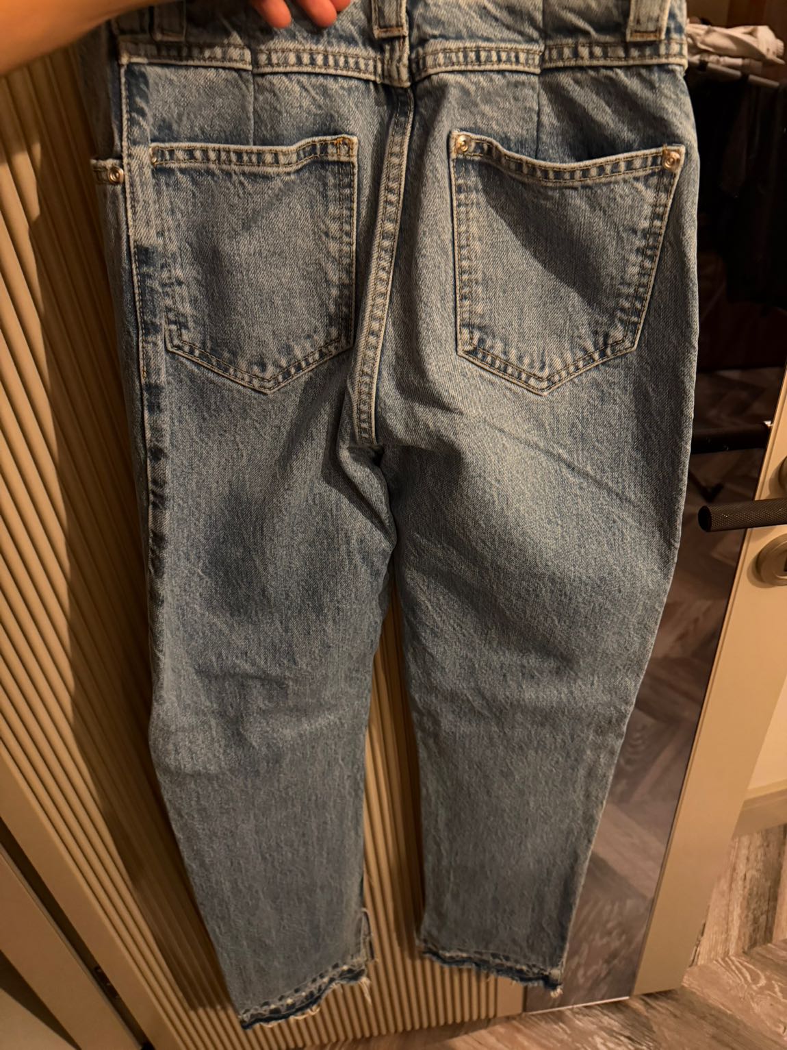 Yüksek Bel Fermuarlı Kot Pantolon — görsel 2/3