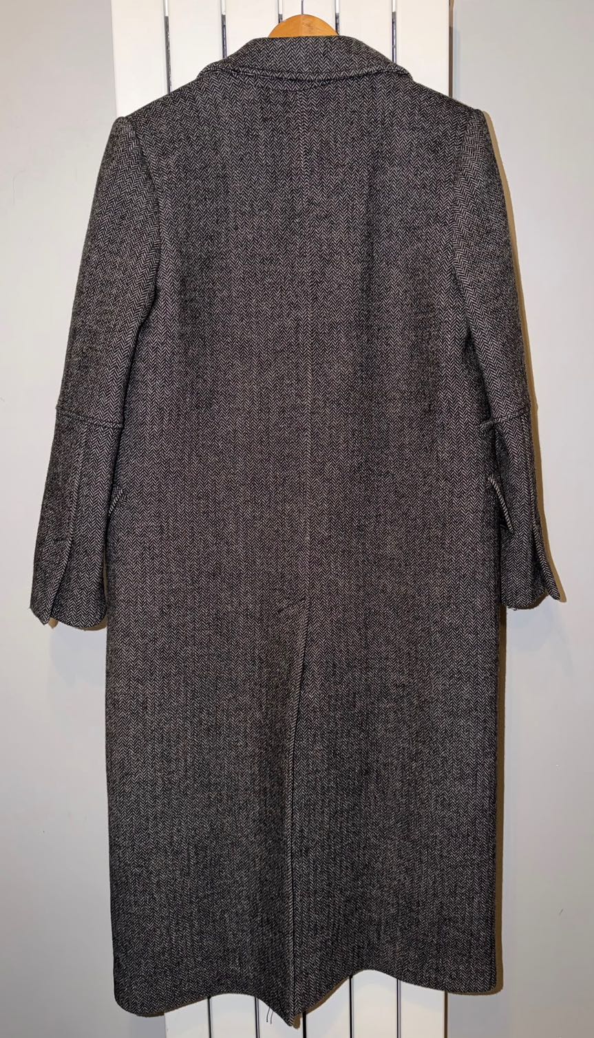 Zara Balıksırtı Desenli Kruvaze Kaban XS — görsel 6/6