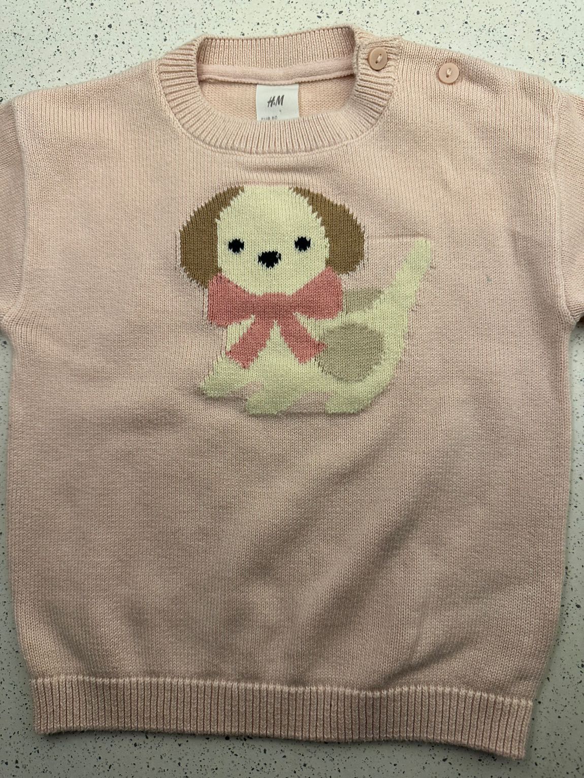 H&M Pudra Köpek Figürlü Kazak — görsel 2/3
