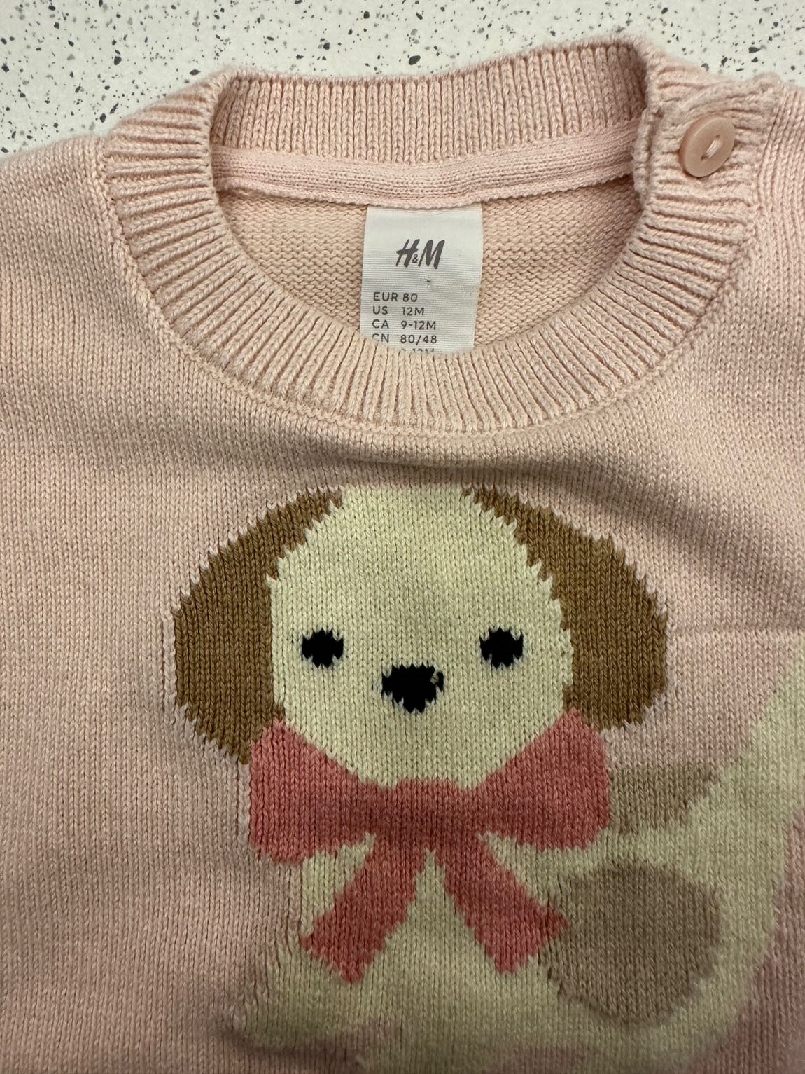 H&M Pudra Köpek Figürlü Kazak — görsel 3/3