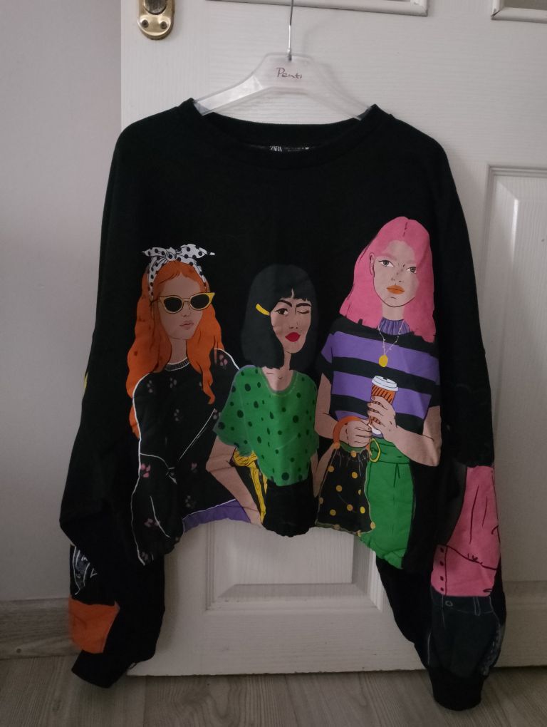 ZARA Desenli Sweatshirt — görsel 2/7