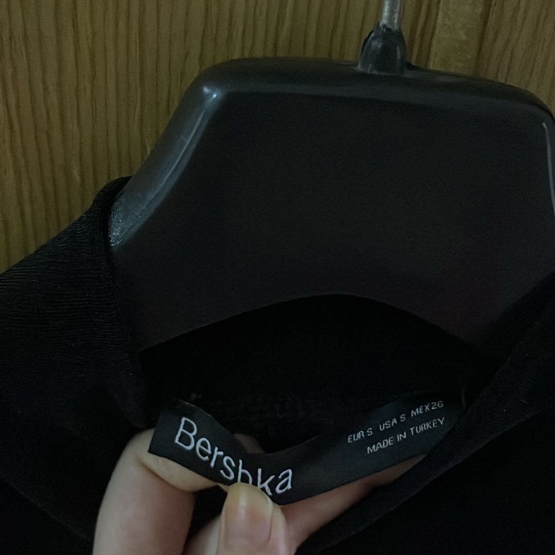 Siyah Balıkçı Yaka Mini Elbise - Bershka — görsel 2/3