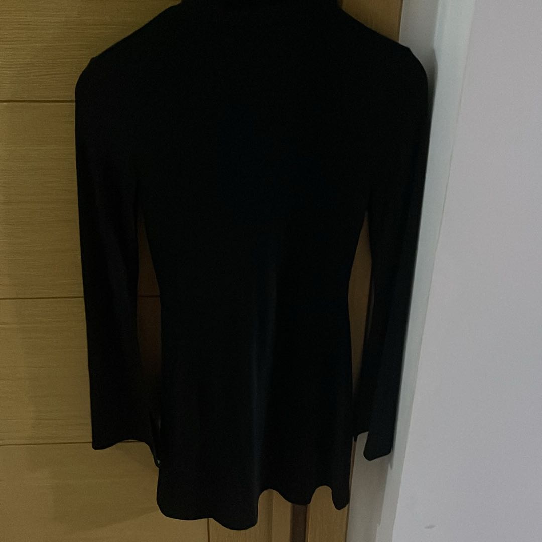 Siyah Balıkçı Yaka Mini Elbise - Bershka — görsel 3/3