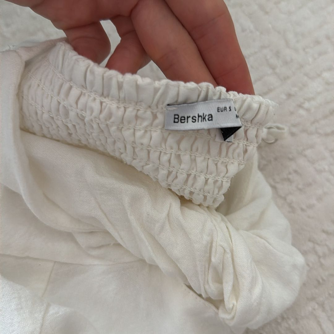Bershka Beyaz Mini Elbise — görsel 6/7