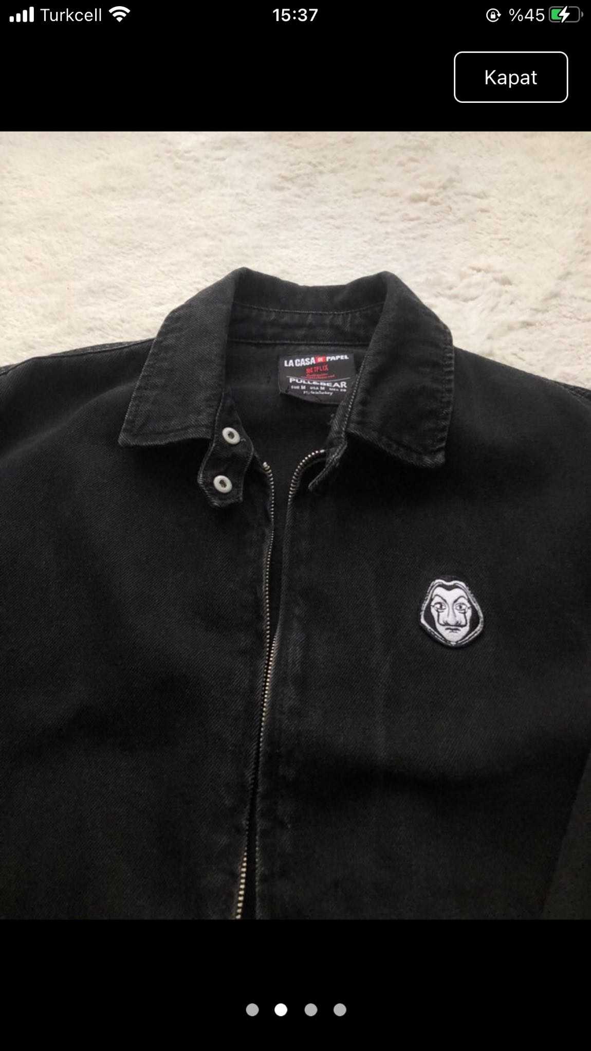 Pull & Bear Siyah Kot Ceket — görsel 2/4