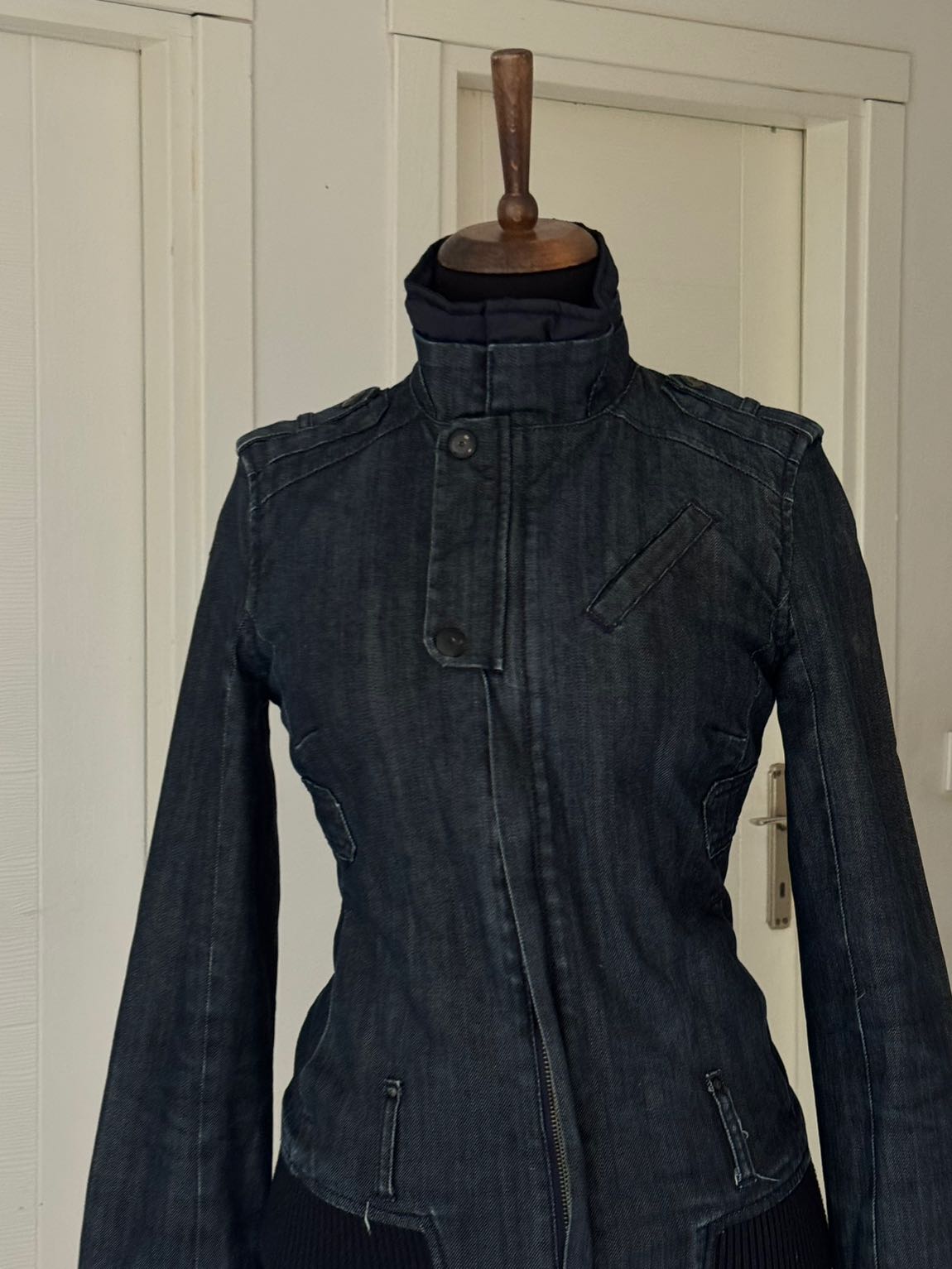 Y2k denim fitted ceket — görsel 3/4
