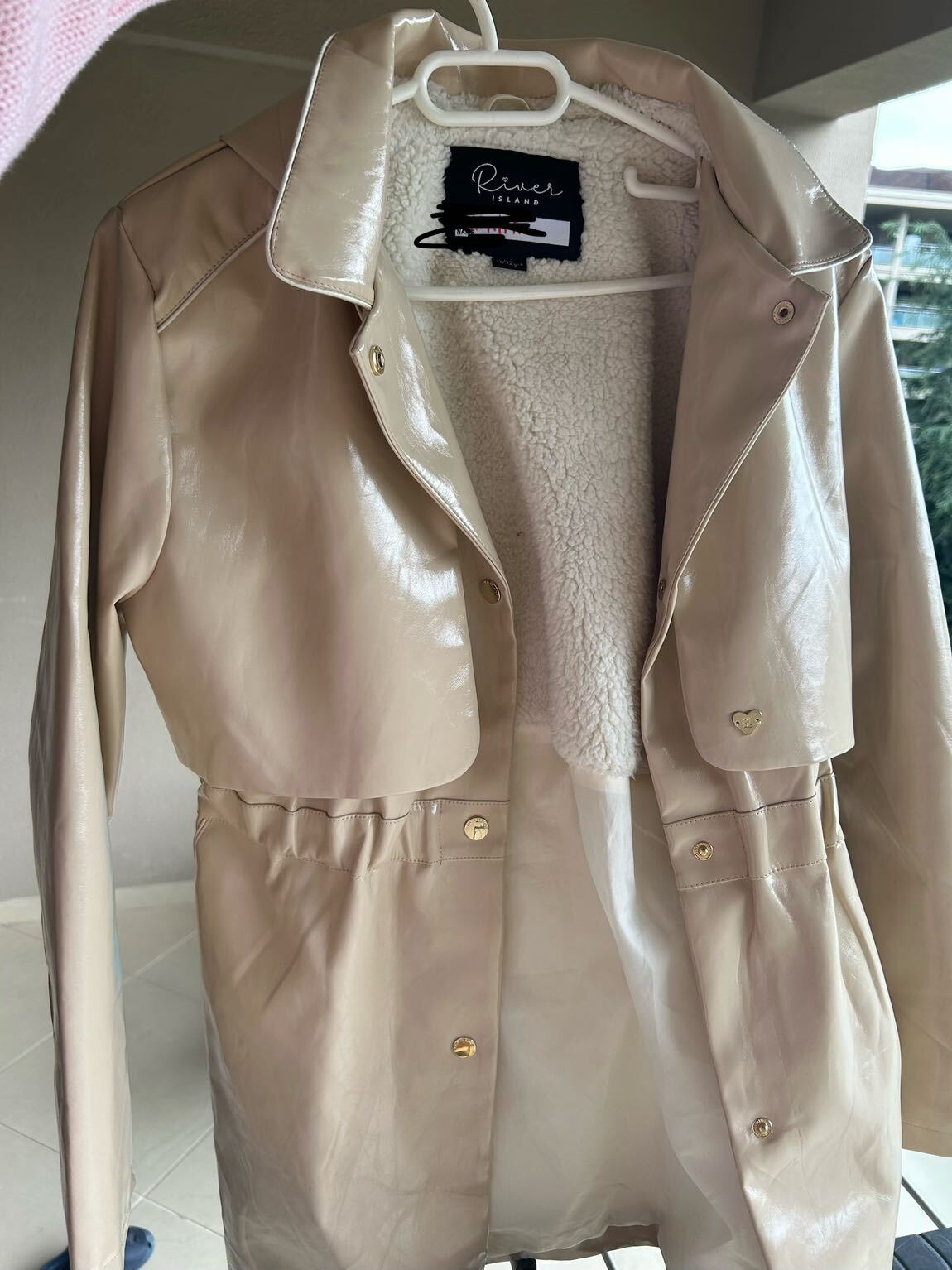 River Island Bej lü yağmurluk mont — görsel 2/8