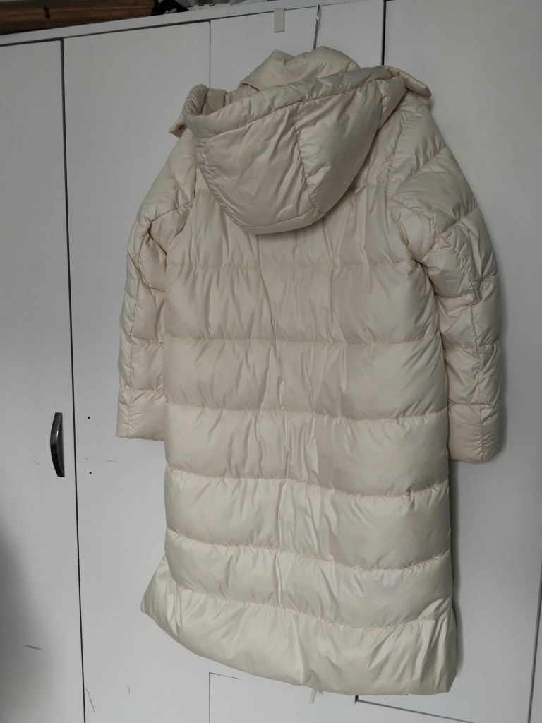 Kapüşonlu Krem Mont — görsel 2/9