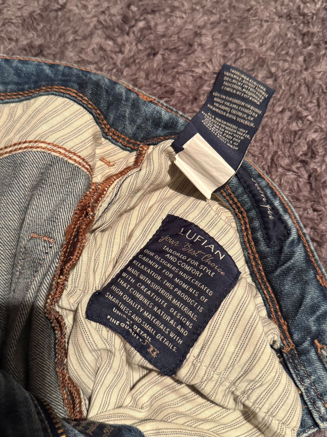 Vintage Lufian Mavi Jean Kot Pantolon — görsel 4/6