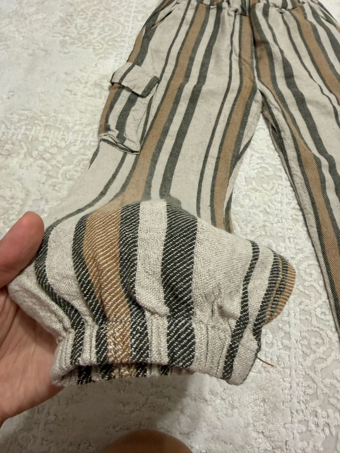 Çizgili Kargo Pantolon — görsel 4/4