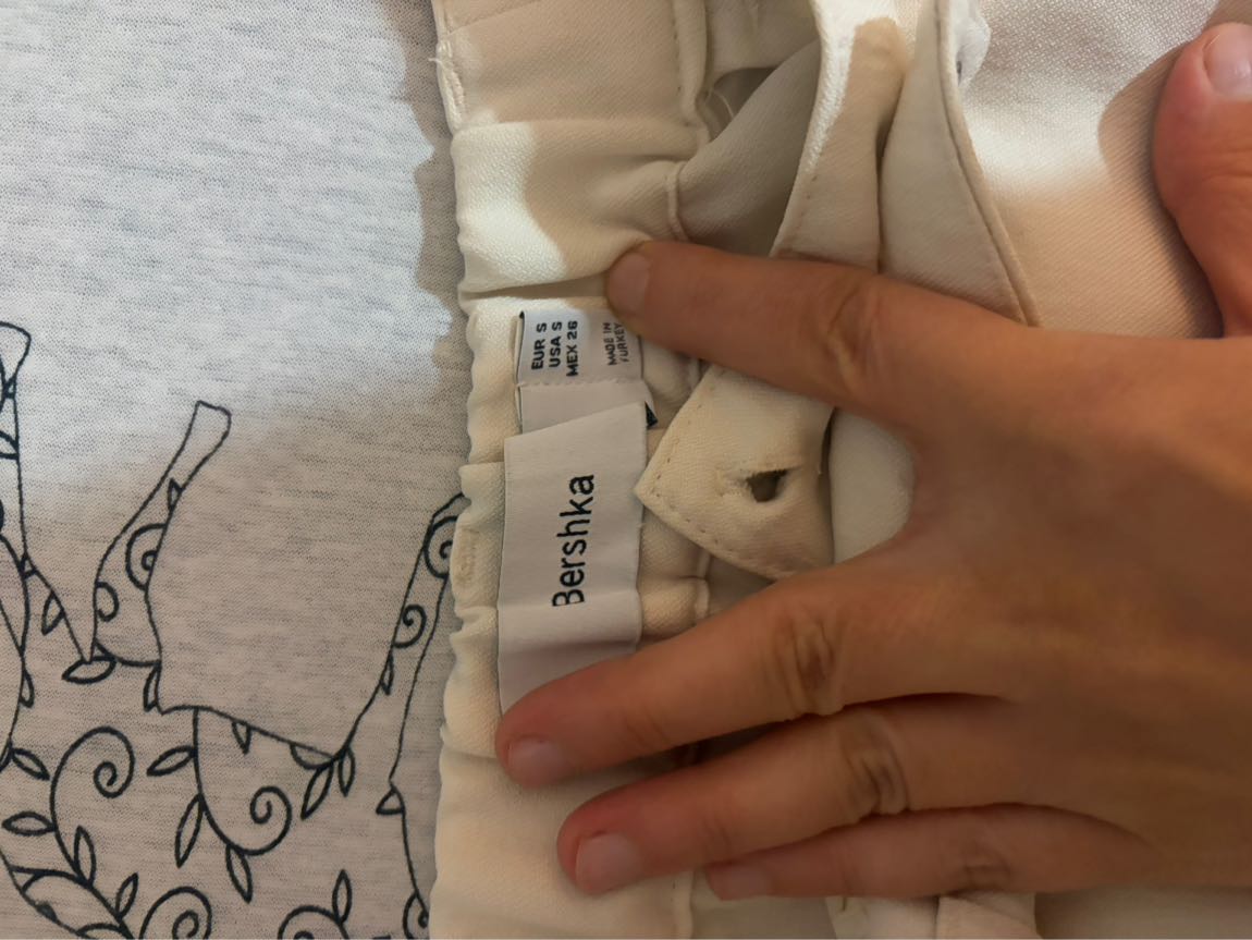 Kargo Cepli Bej Pantolon Bershka — görsel 7/11