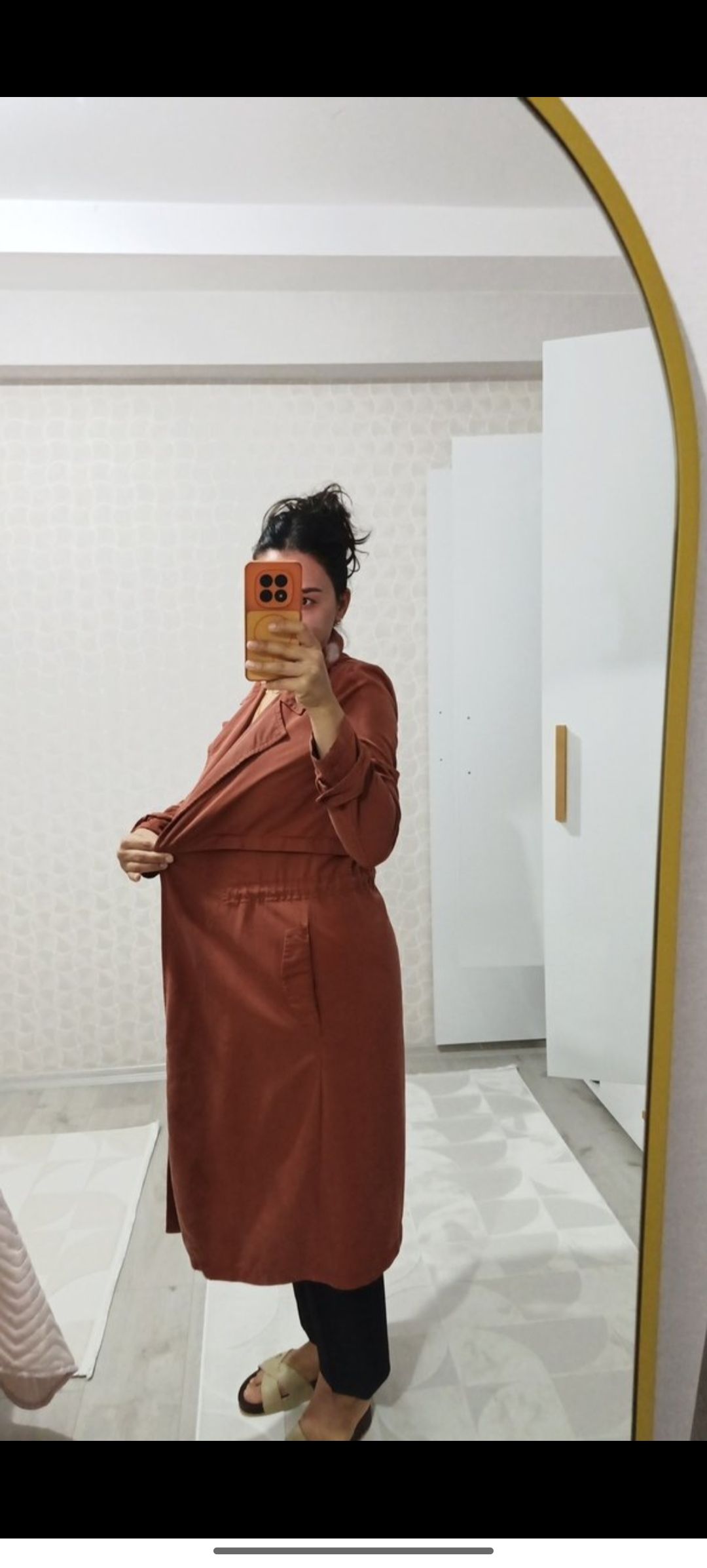 mango marka xs Taba Trençkot — görsel 9/11