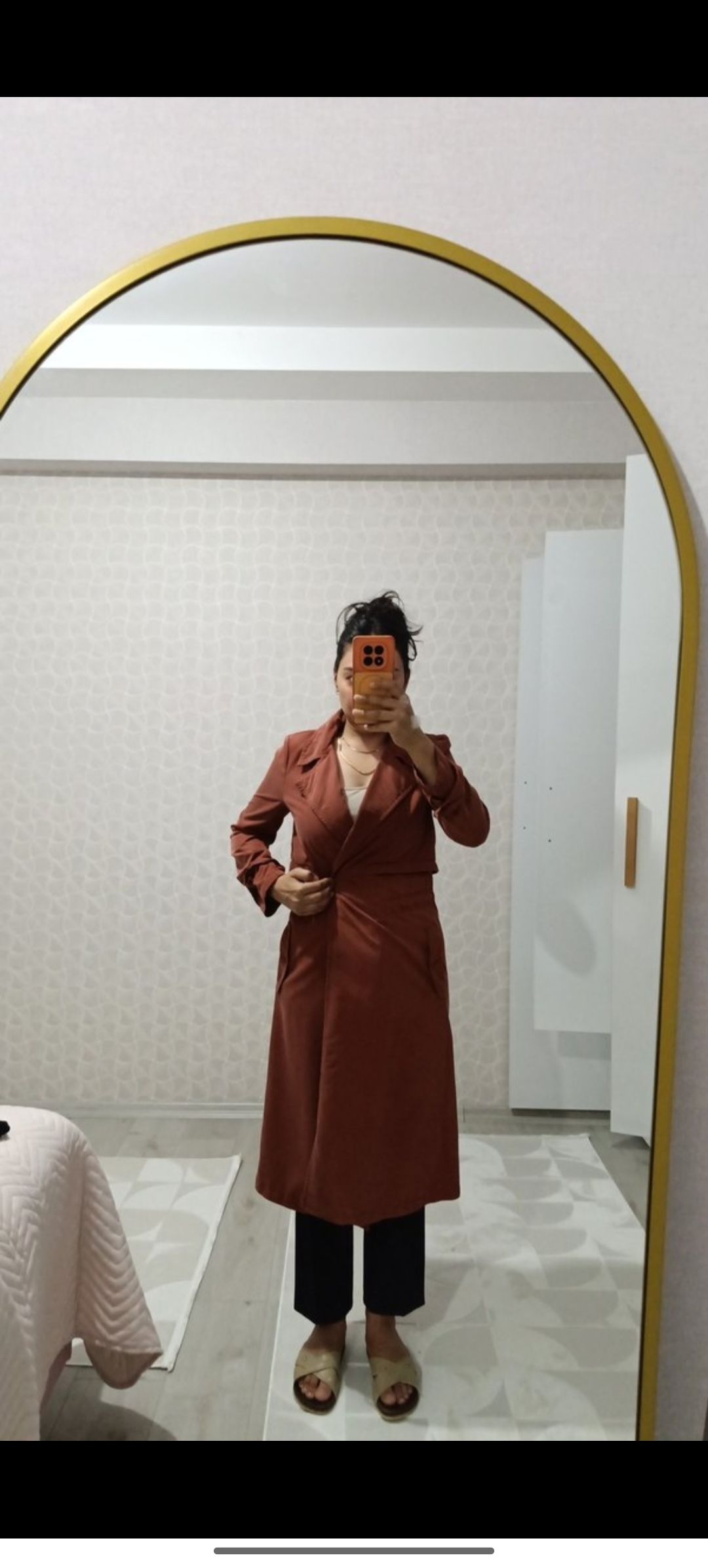 mango marka xs Taba Trençkot — görsel 10/11