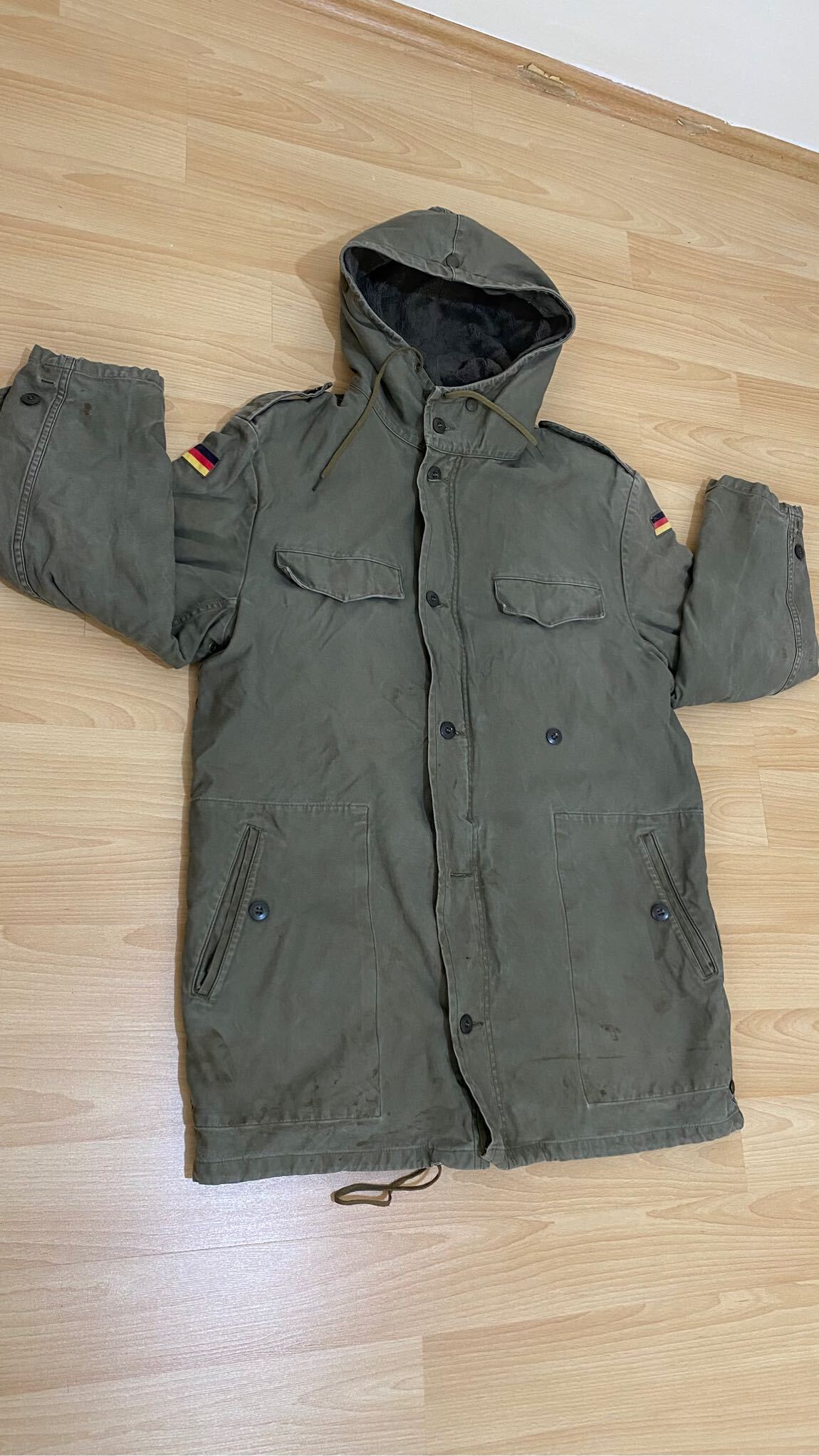 Alman ordu Parka kapüşonlu — görsel 5/14