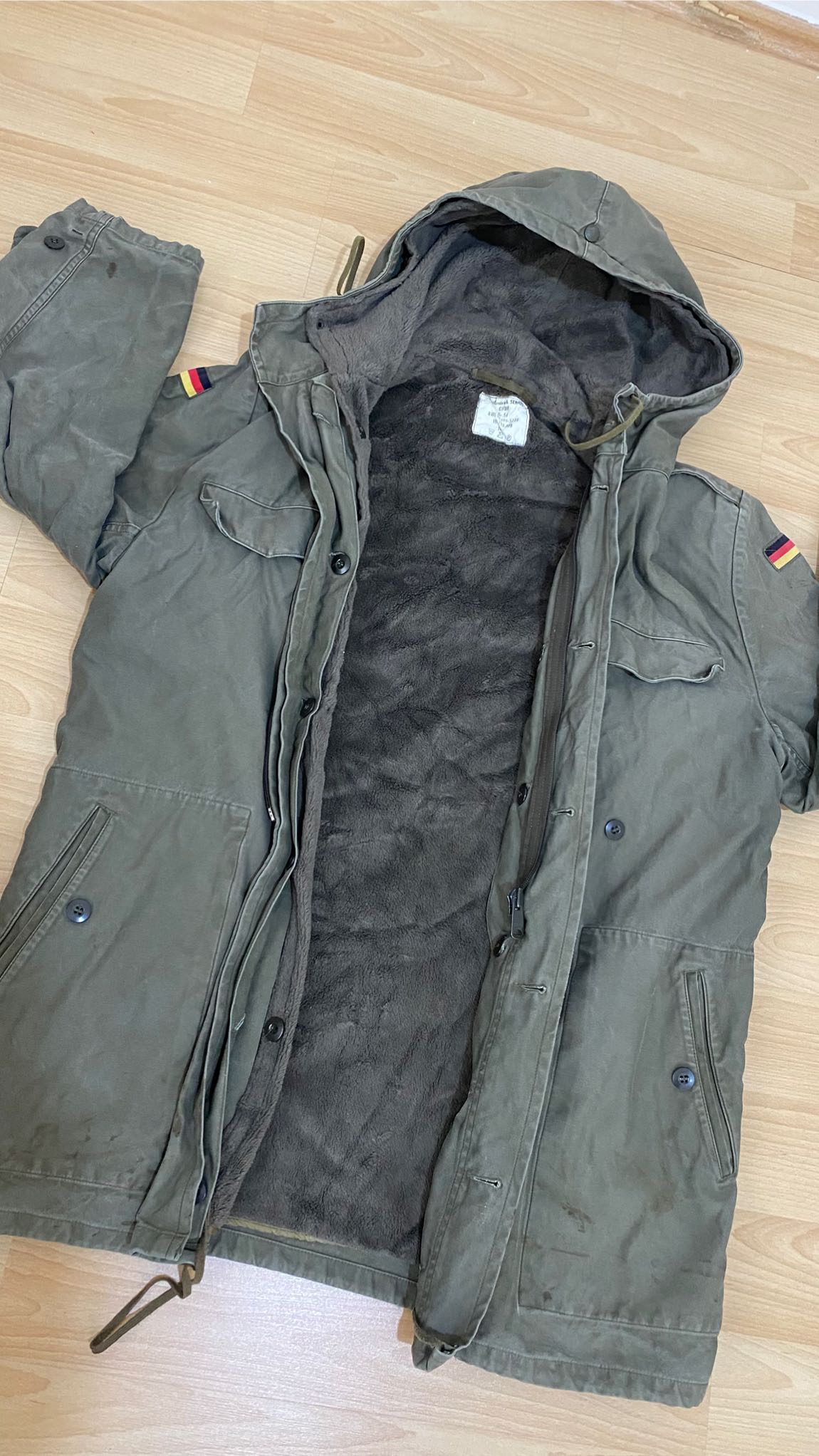 Alman ordu Parka kapüşonlu — görsel 9/14