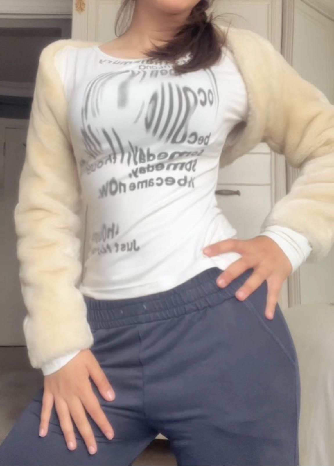 crop peluş ceket — görsel 3/5