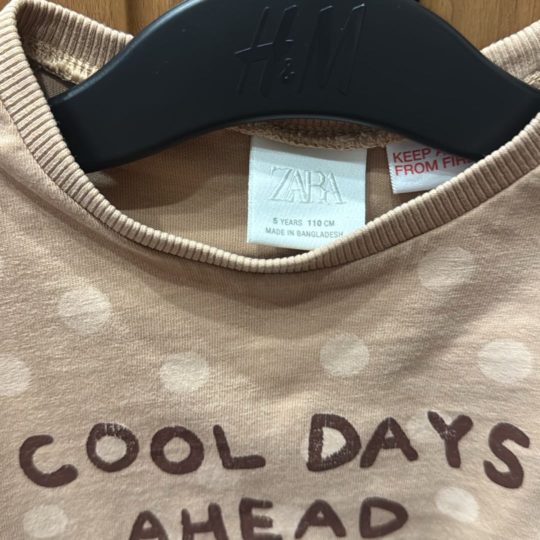 ZARA uzun kollu pamuklu tshirt — görsel 2/4
