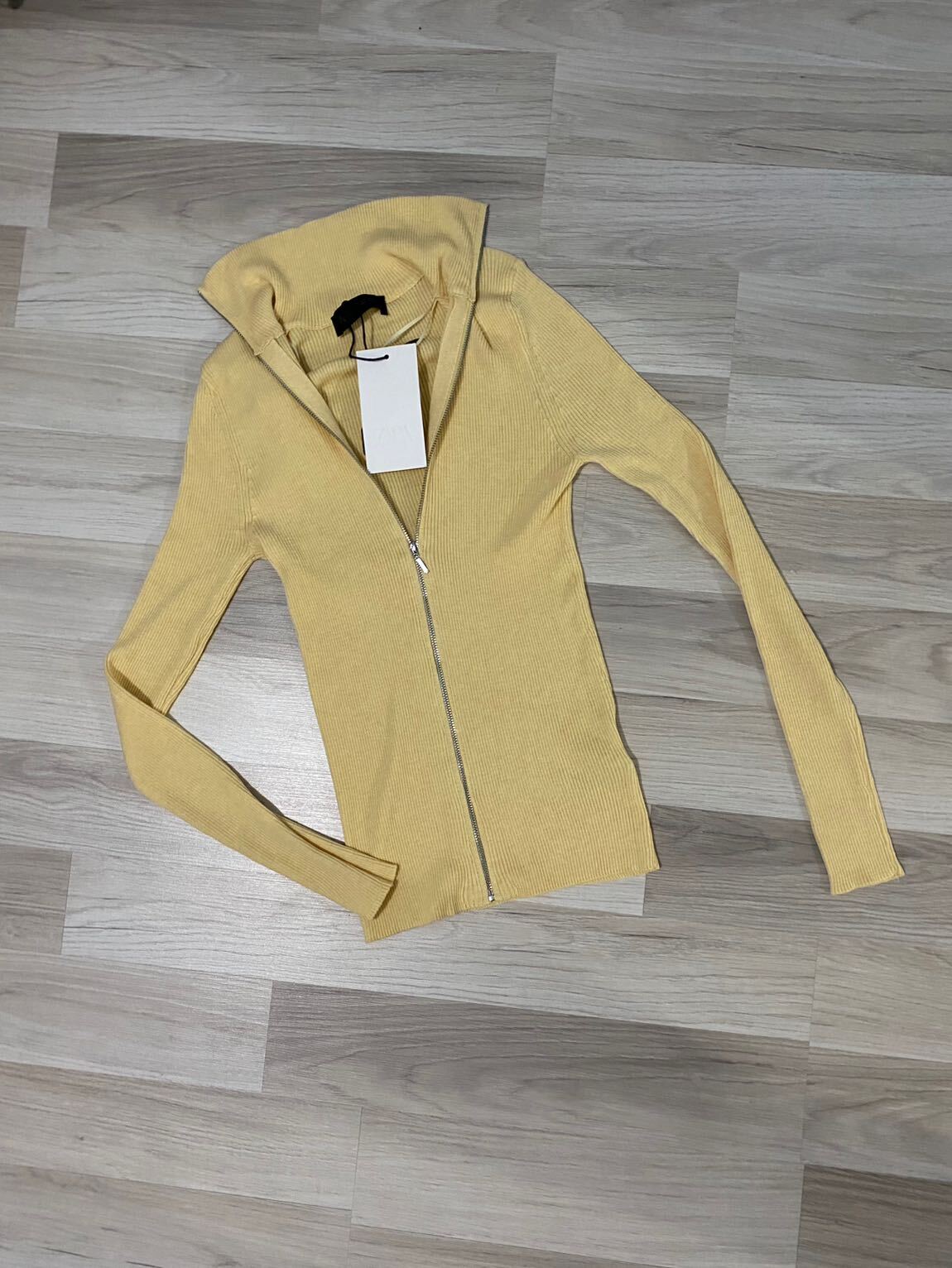 Zara Sarı Fermuarlı Sweatshirt — görsel 6/8
