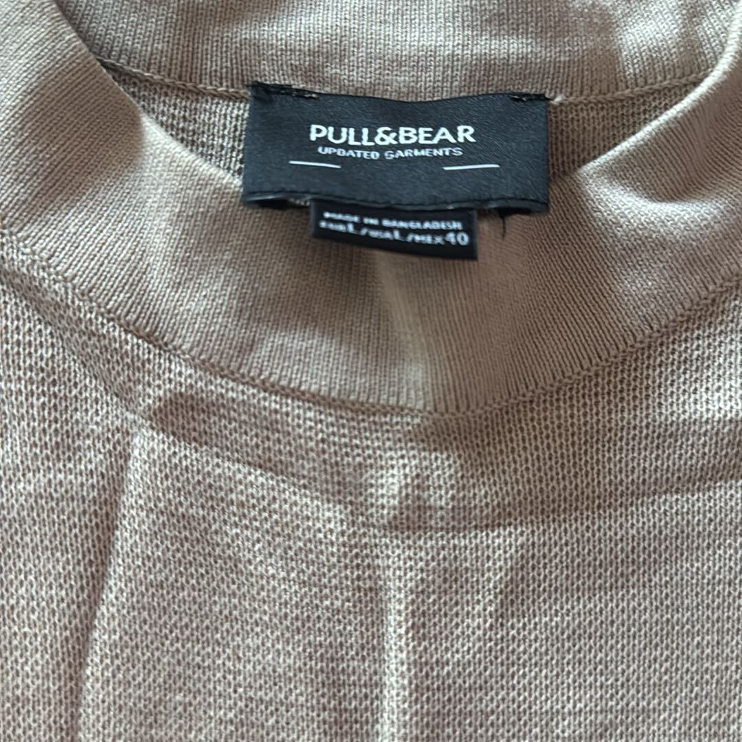 Pull&Bear Bej Polo Yaka Tişört — görsel 2/3
