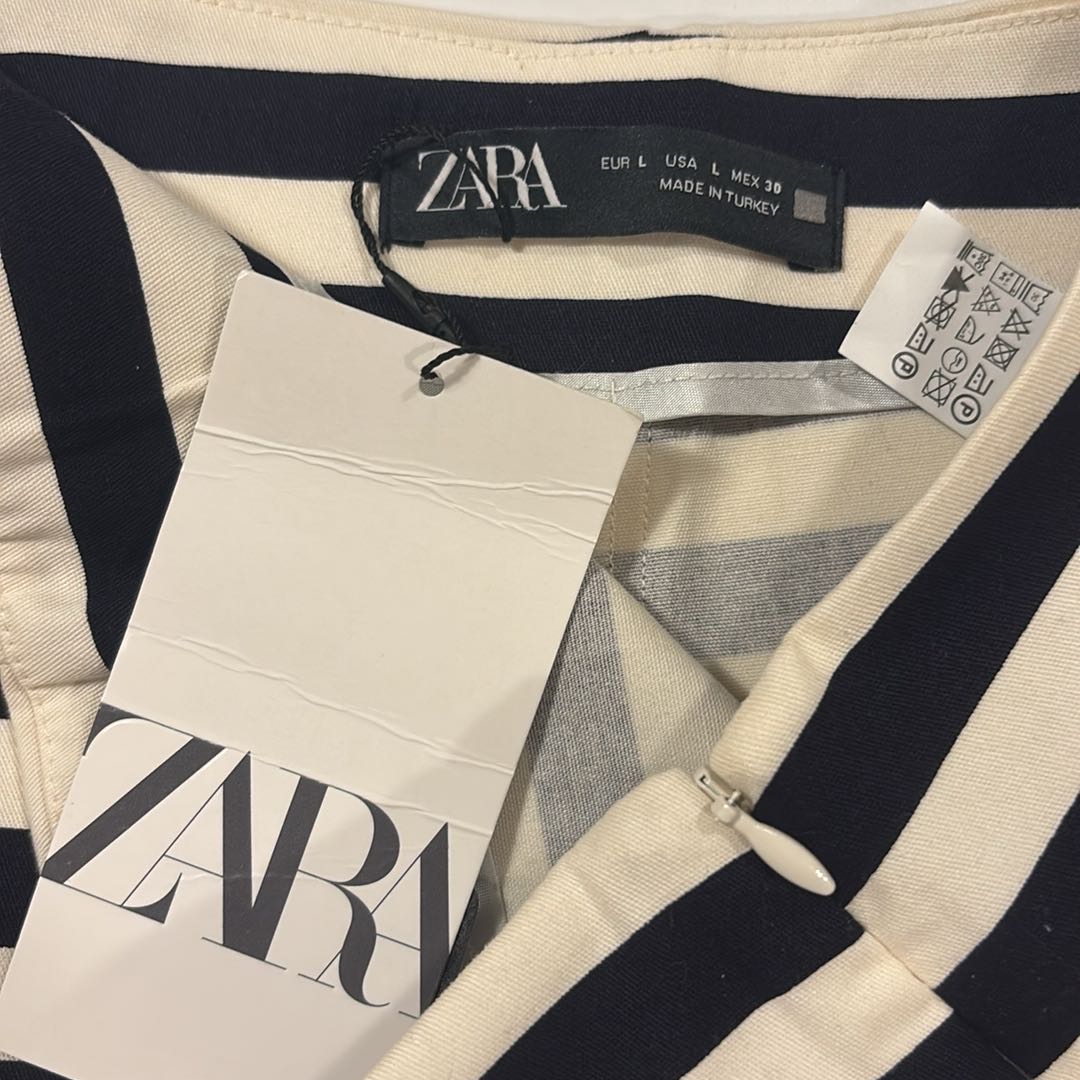 Zara Çizgili Şort — görsel 4/4