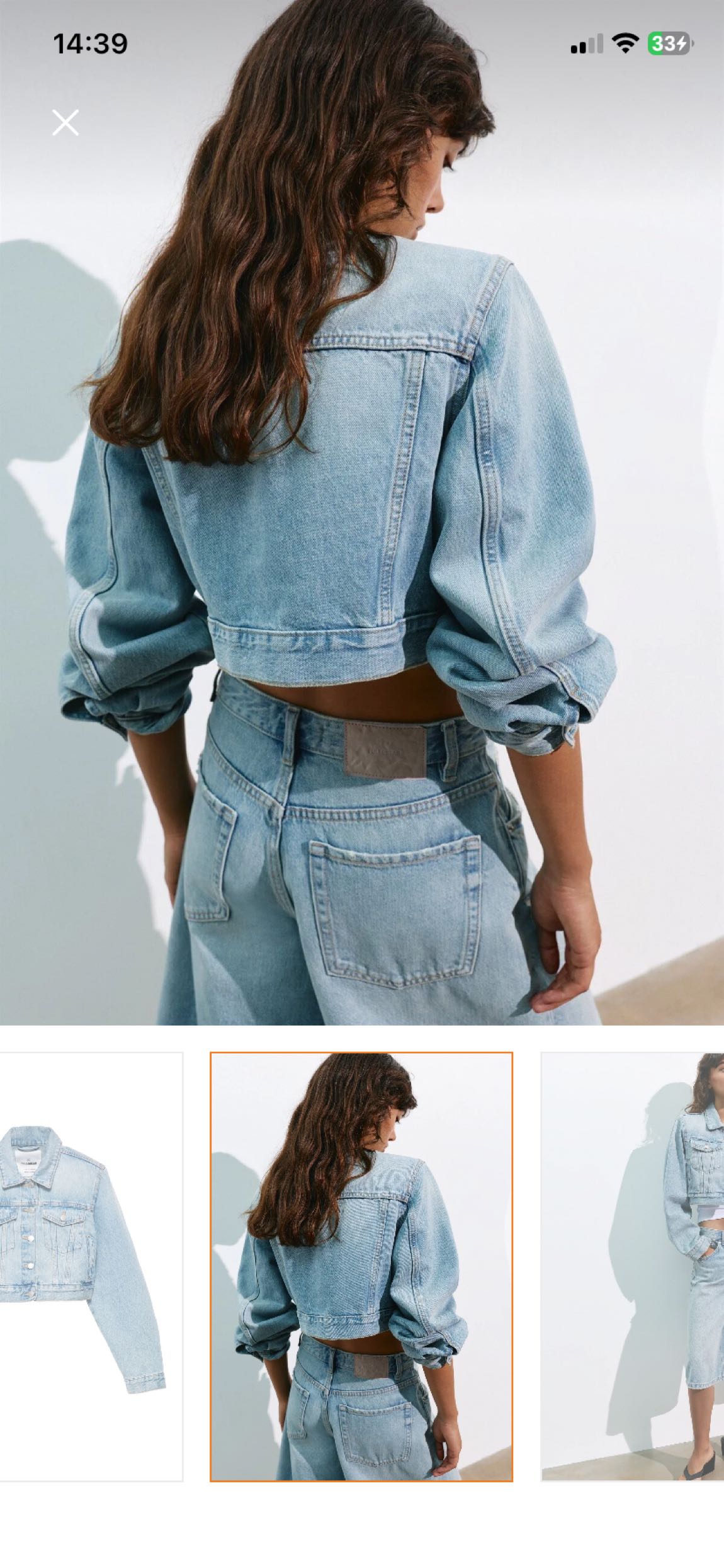 pull bear crop kot ceket m beden — görsel 2/5