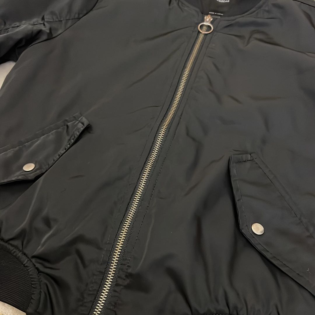 Pull&Bear Siyah Bomber Ceket — görsel 4/4