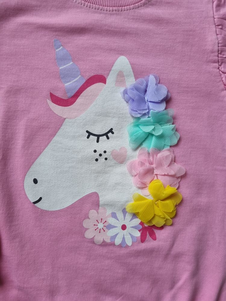 Pembe Unicorn Baskılı Sweatshirt — görsel 3/5