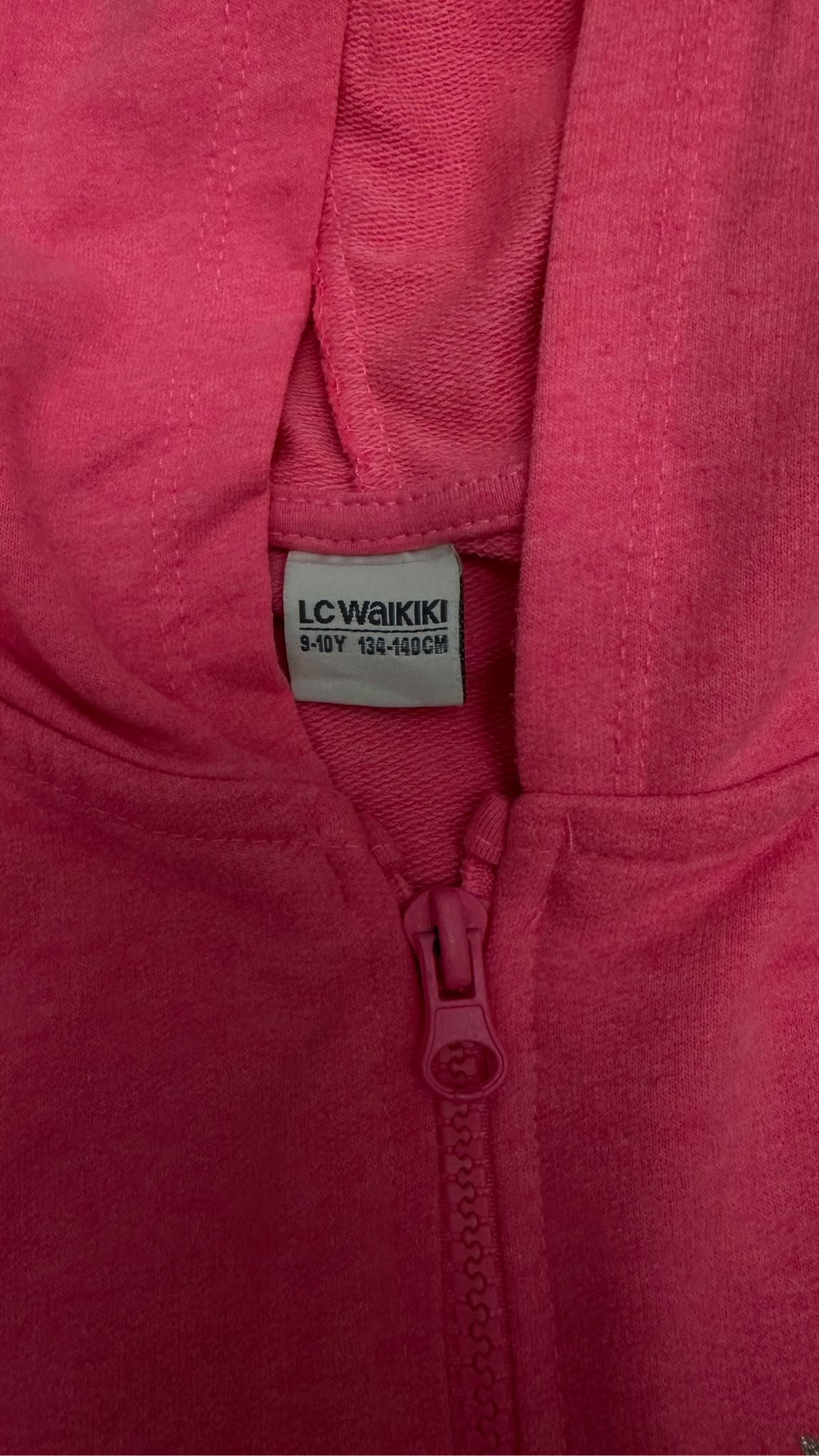 Pembe Kapüşonlu Sweatshirt Hırka — görsel 2/4