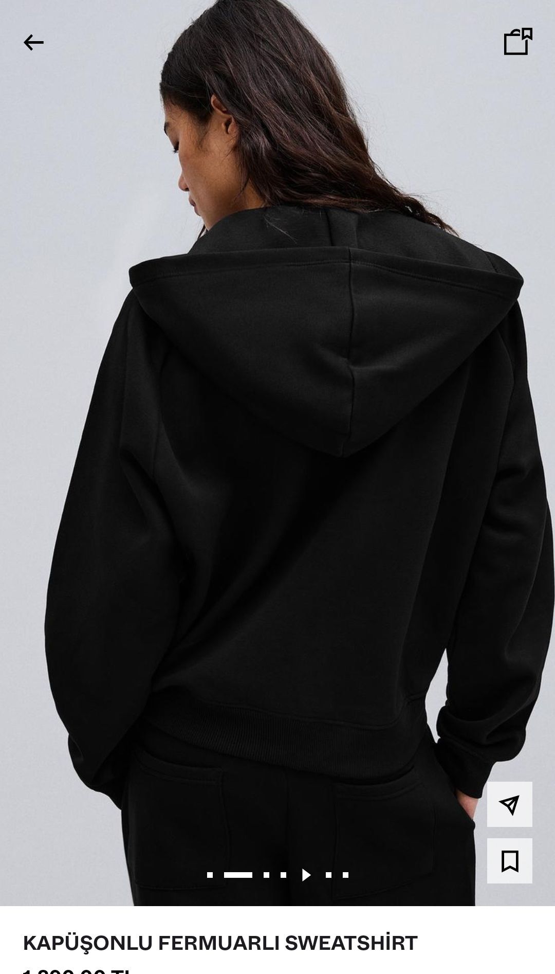 Bershka Kapüşonlu Fermuarlı Sweatshirt — görsel 2/7