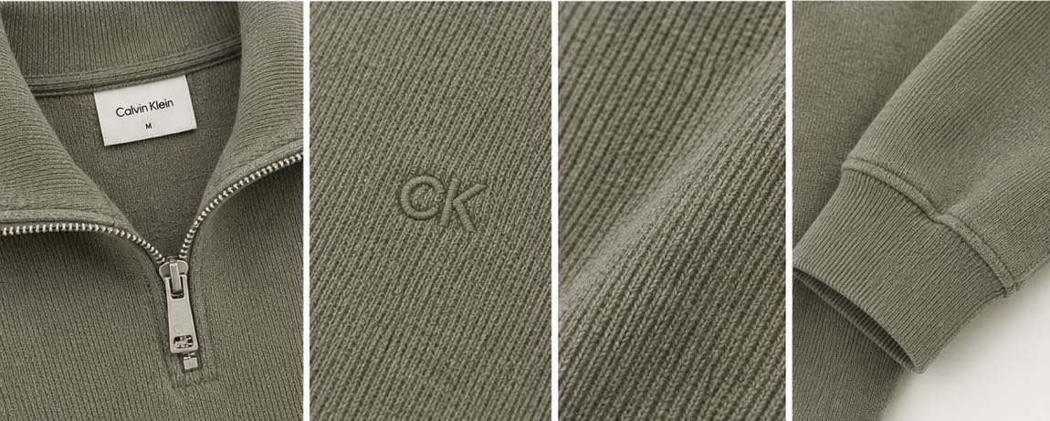 Calvin Klein Fermuar Detaylı Sweatshirt — görsel 3/5