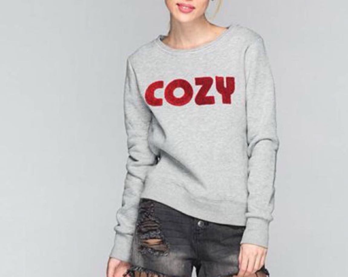 Gri COZY Sweatshirt — görsel 3/5