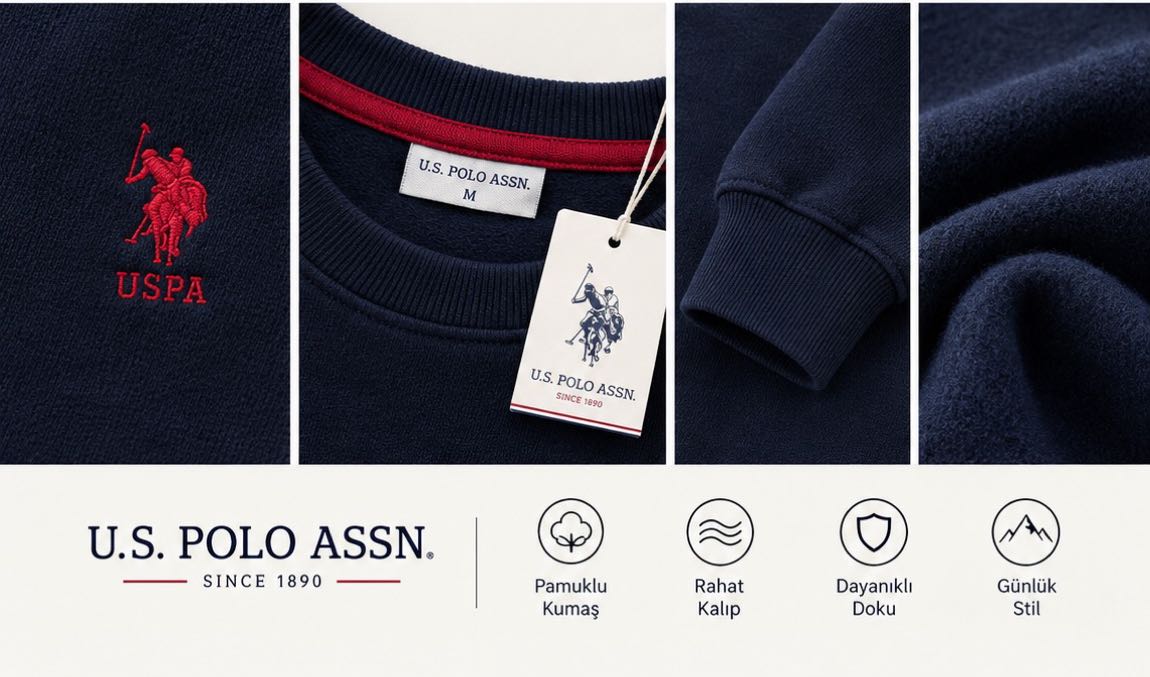 U.S.POLO ETİKETLİ ERKEK SWEATSHİRT — görsel 3/5