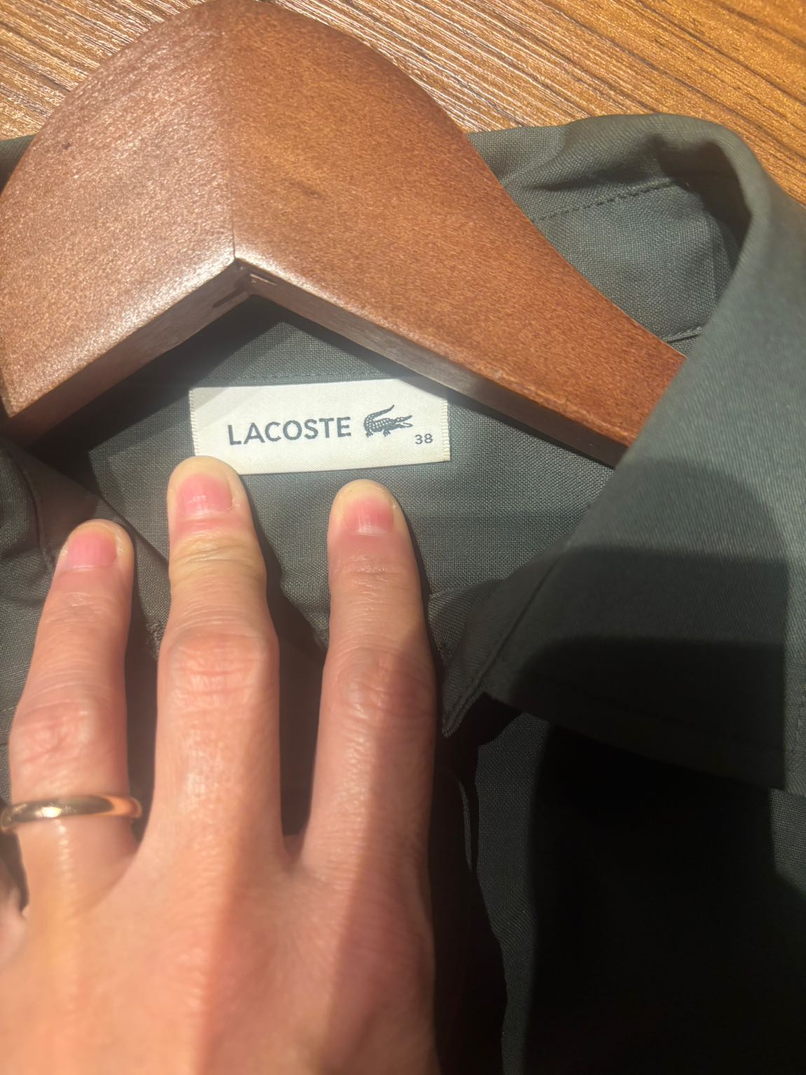 Lacoste Haki Gömlek Elbise — görsel 4/4