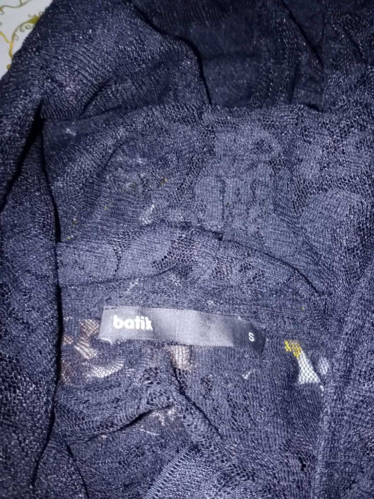 Siyah Fermuarlı dantelli kapüşonlu üst — görsel 2/2
