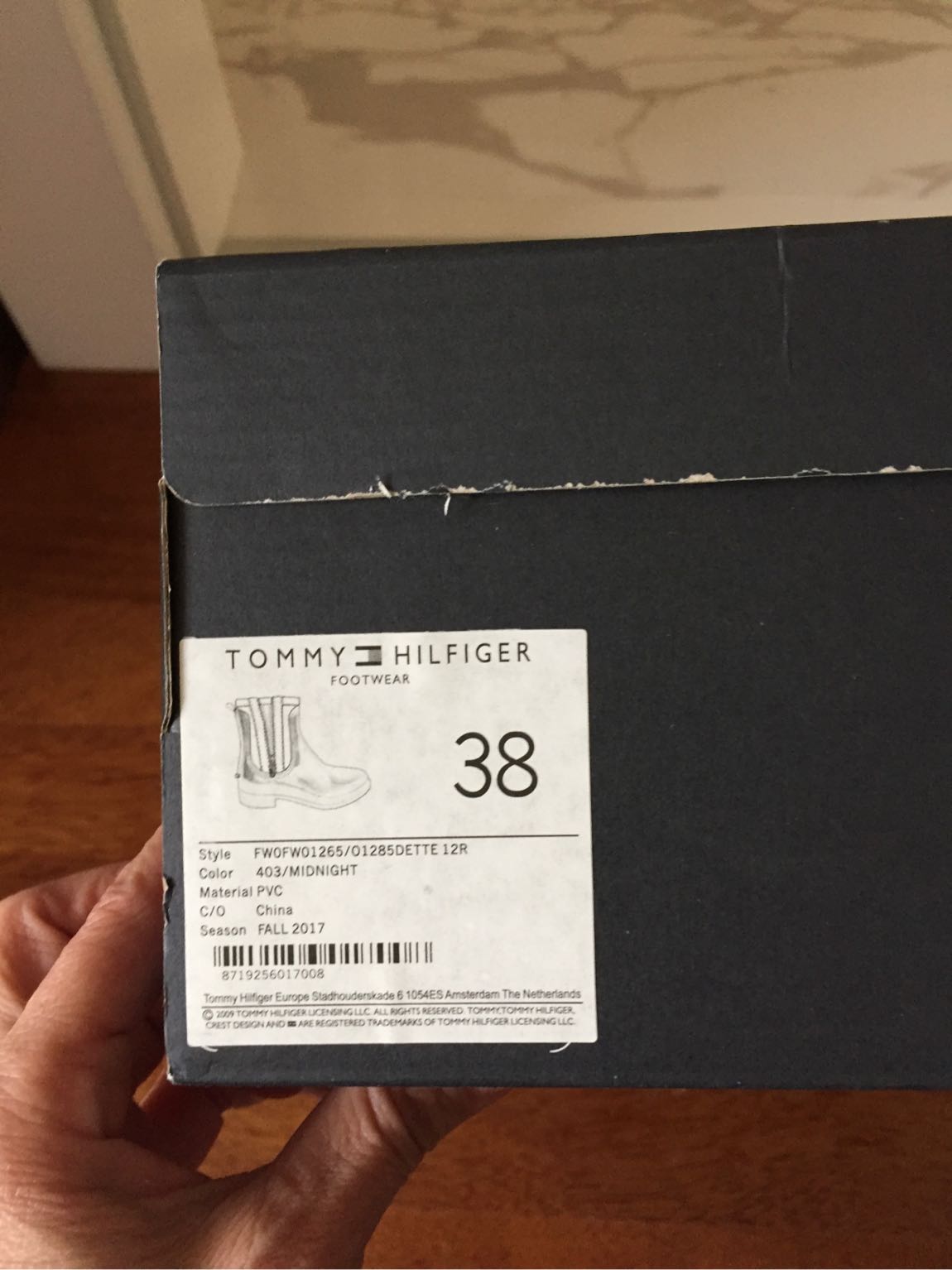 TOMMYHILFIGER Yağmur bot siyahi lacivert — görsel 7/7
