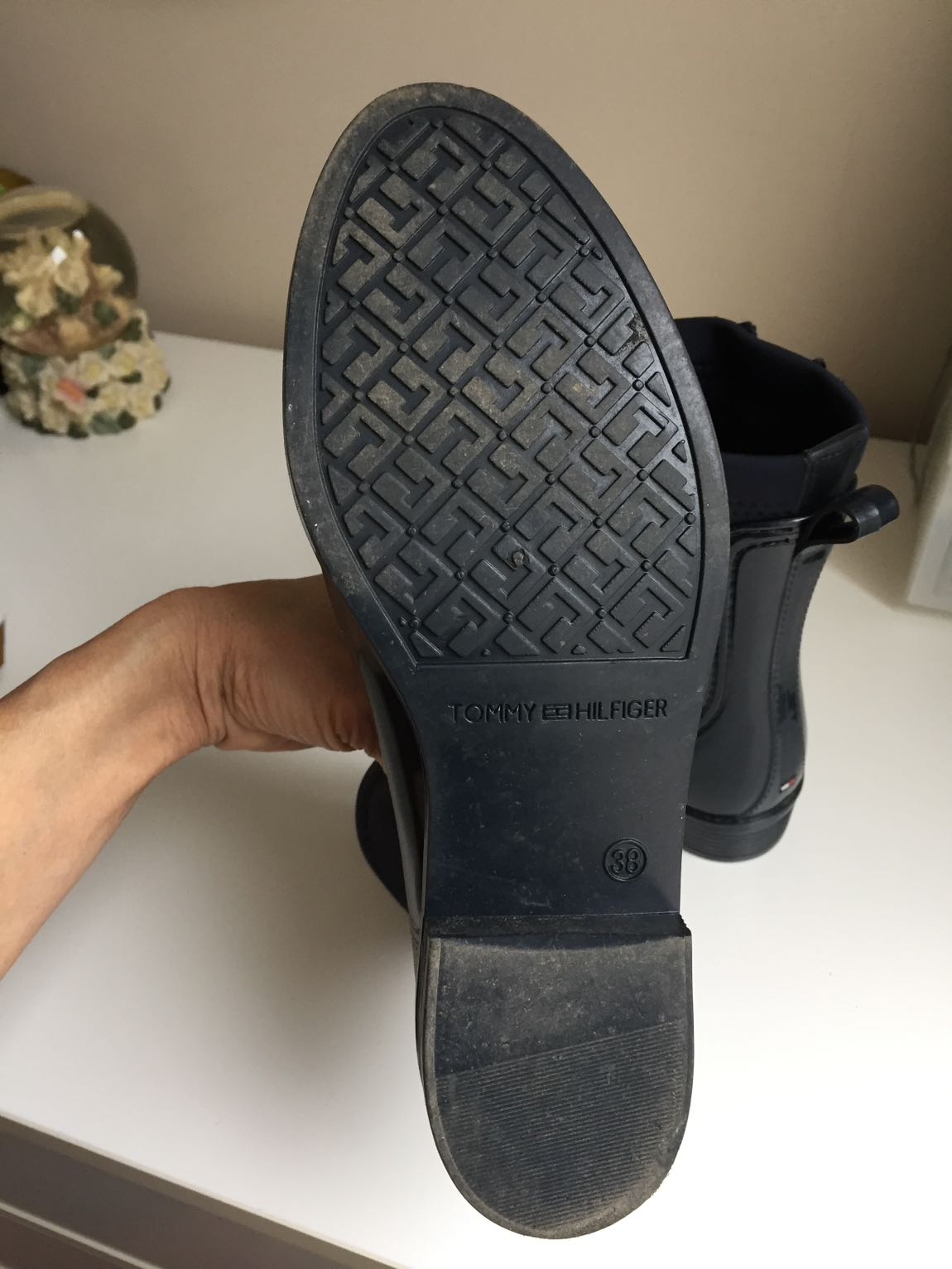 TOMMYHILFIGER Yağmur bot siyahi lacivert — görsel 5/7