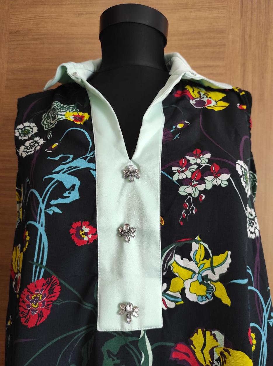 Çiçekli şifon elbise&tunik — görsel 7/8