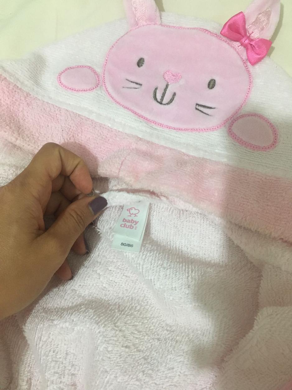 Kız çocuk pembe kapşonlu bornoz — görsel 5/6