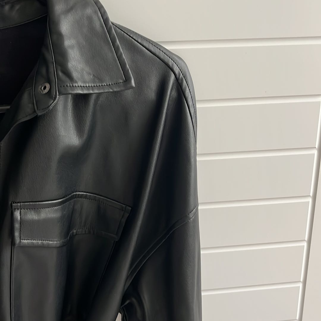 Bershka mini deri elbise — görsel 7/7