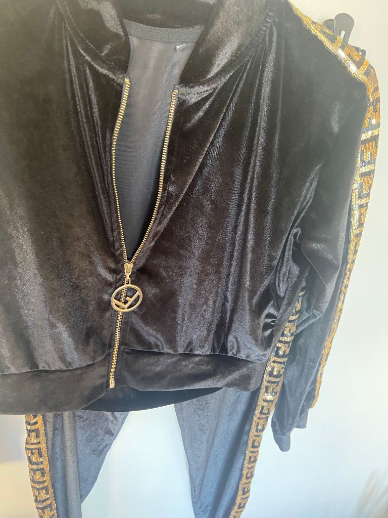 Fendi Payetli Kadife Eşofman — görsel 7/8