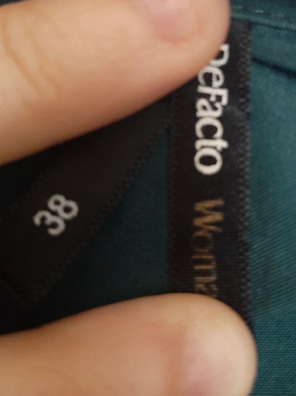 DeFacto Koyu Yeşil Gömlek 38 beden — görsel 5/7