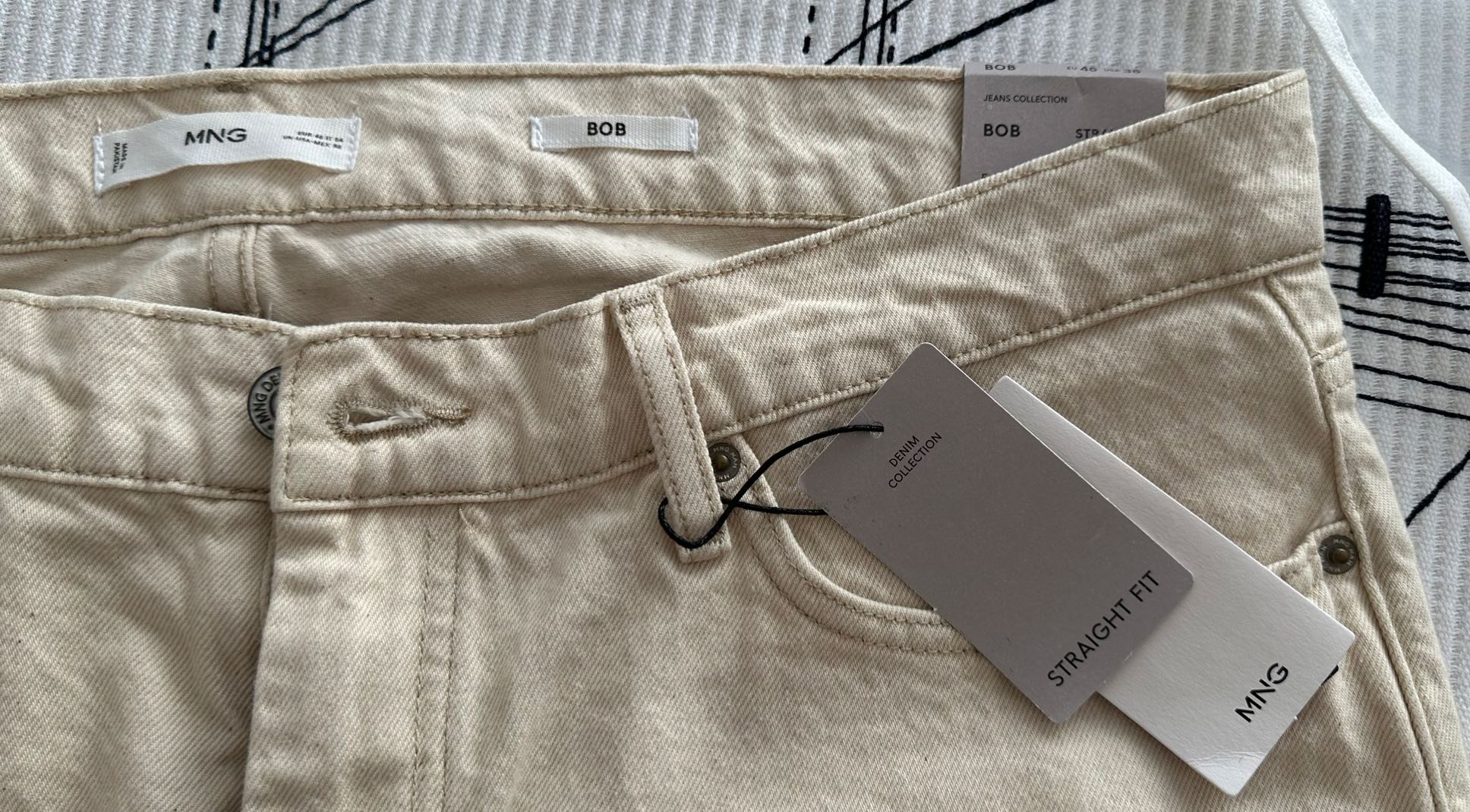 Mango Erkek Bej Kot Pantolon — görsel 2/3