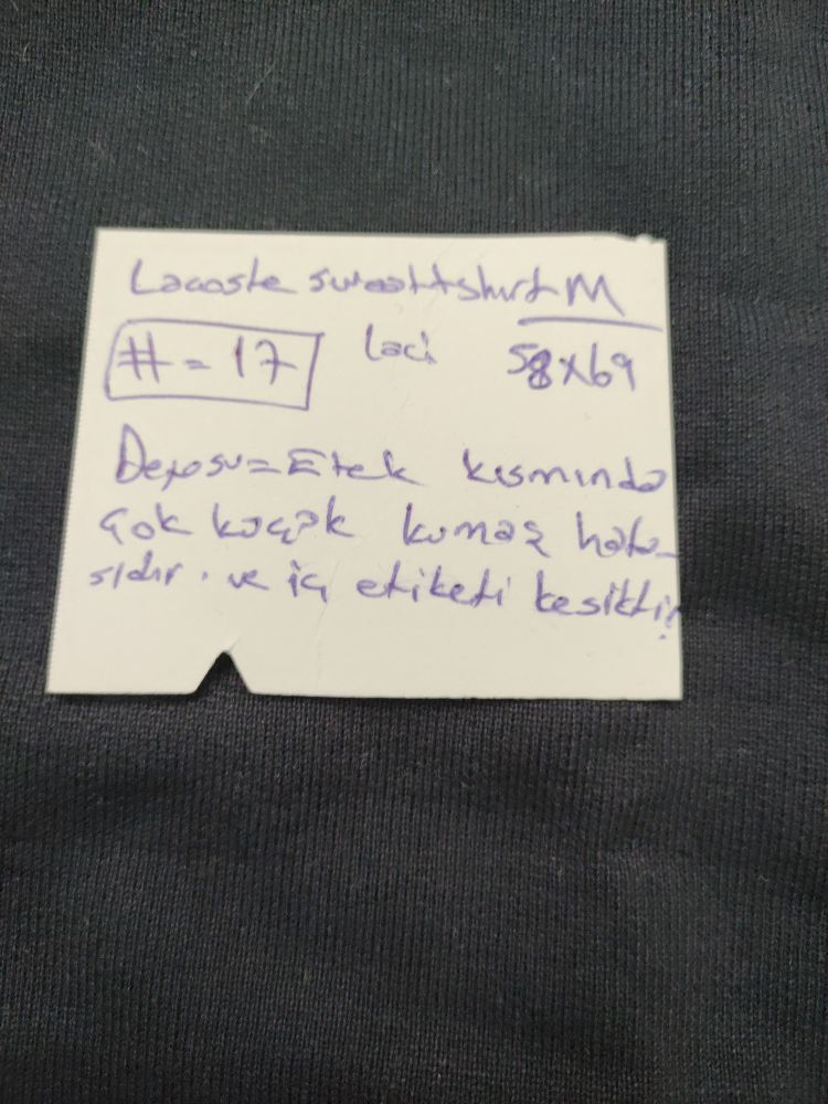 Lacoste fermuarlı defolu sweatshirt — görsel 5/8